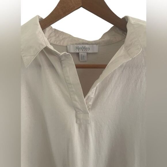 MaxMara Leisure Rimmel Shirt Dress Sand Size L Cream color - Picture 5 of 7